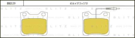 BLITZ BB0139 Колодки торм. Peugeot 406 90- задн.с датчиком