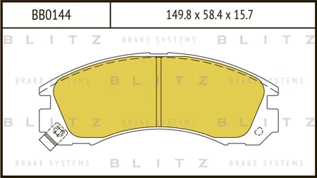 BLITZ BB0144 Колодки торм.передние Mitsubishi Galant 2.02.52.4GDi 89>L200 2.5DTD 96>