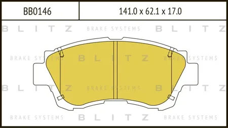 BLITZ BB0146 Колодки торм.передние Toyota Celica ST202204 2.0 93-98