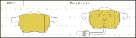 BLITZ BB0157 Колодки торм.передние Audi 100 91-94A4 95-00A6 94-97