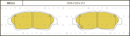 BLITZ BB0161 Колодки торм.передние Toyota Carina E93-97 Camry 2.2 92-96 Corolla 95-02