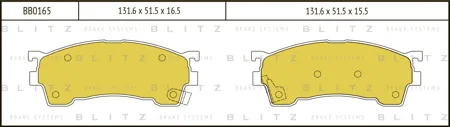 BLITZ BB0165 Колодки торм.передние Mazda 626 1.8-2.52.0D Xedos 6 1.6 16V2.0 92>
