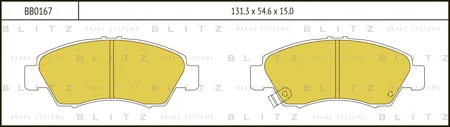 BLITZ BB0167 Колодки торм.передние Honda Civic 1.3i-1.6i &16V 91-01
