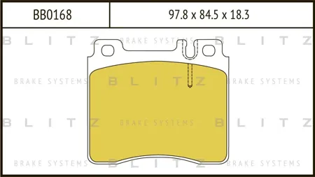 BLITZ BB0168 Колодки торм.передние Mercedes W140 2.8-6.03.0TD3.5TD 91>