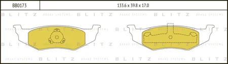 BLITZ BB0173 Колодки торм. Chrysler SEBRINGSTRATUSNEON 94- задн.