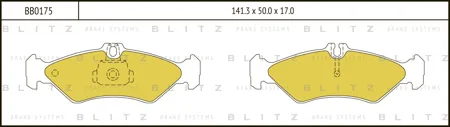 BLITZ BB0175 Колодки торм.задние Mercedes Sprinter 2.2CDi2.3D2.9D 95-06