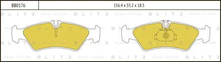 BLITZ BB0176 Колодки торм.задние Mercedes Sprinter 308D310D,VW LT28-35 2.3-2.5TD 96-98