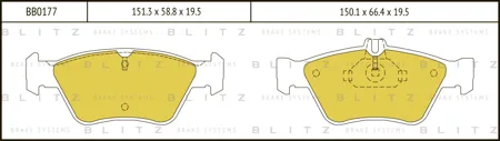 BLITZ BB0177 Колодки торм.передние Mercedes W202 2.32.42.8W210 2.0-3.0D 95>