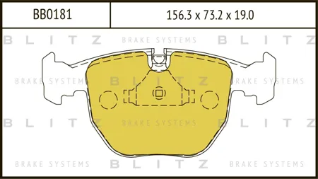 BLITZ BB0181 Колодки торм.передние BMW E39 3.0-4.03.0DE53 3.04.43.0D 00>E38 4.4