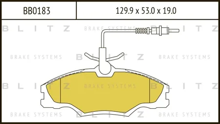 BLITZ BB0183 Колодки торм.передние Peugeot 406 1.61.8 &16V1.9TD 16V 95-04