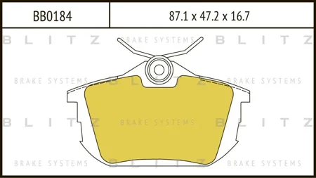 BLITZ BB0184 Колодки торм. Mitsubishi Carisma Colt SPACE 95- задн.