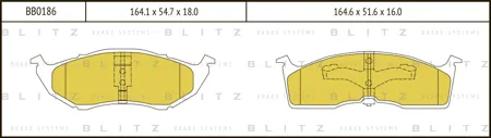 BLITZ BB0186 Колодки торм.передние Chrysler Vision 3.5 93-94Neon 1.82.0 94-99