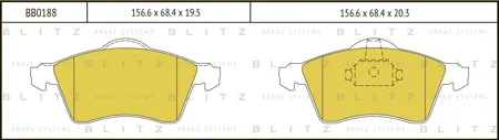 BLITZ BB0188 Колодки торм.передние VW T4 2.02.32.51.9TD2.4D2.5TDi 90-03