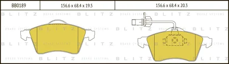 BLITZ BB0189 Колодки торм.передние VW T4 &Syncro 90>