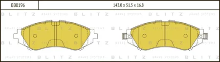 BLITZ BB0196 Колодки торм.передние Daewoo NubiraEvanda, Chevrolet Lacetti Epica 03>