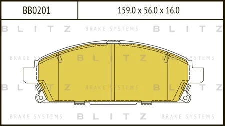 BLITZ BB0201 Колодки торм.передние