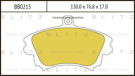 BLITZ BB0215 Колодки торм.передние Mitsubishi Carisma , Volvo S40V40 1.6-2.01.9TD 96>