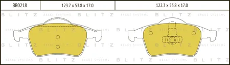 BLITZ BB0218 Колодки торм.задние Volvo S60S70S80XC70 98-