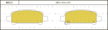 BLITZ BB0221 Колодки торм.задние Subaru Forester 2.0 97-02 Impreza 00> Legacy 98>