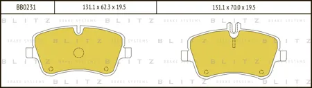BLITZ BB0231 Колодки торм.передние Mercedes W203S203CL203C209 1.6-2.02.0CDi2.2CDi 00>