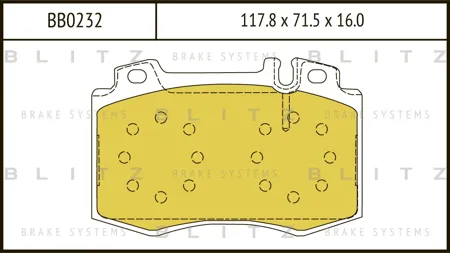 BLITZ BB0232 Колодки торм.передние Mercedes W220W211 02>