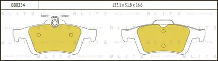BLITZ BB0254 Колодки торм.задние Mazda 5 1.8i-2.0i2.0D 05>