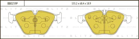 BLITZ BB0259P колодки дисковые передние BMW E65/E66 3.5i/4.5i/3.0D/4.0D 01>