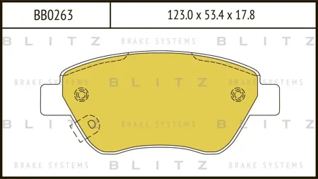 BLITZ BB0263 Колодки торм.передние Opel Corsa 1.0-1.41.3CDTi 06>