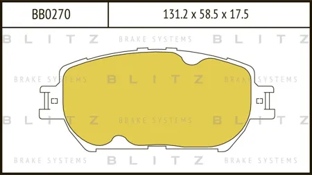 BLITZ BB0270 Колодки торм.передние Toyota Camry 2.4WT-i3.0i 01>