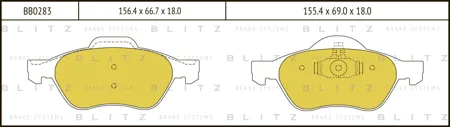 BLITZ BB0283 Колодки торм.передние  Renault  Laguna III Twingo Wind 1.2-1.6i1.5-3.0DCi 07>