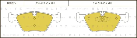 BLITZ BB0285 Колодки торм. BMW 5 (E39) 3 (E46) 00- перед.