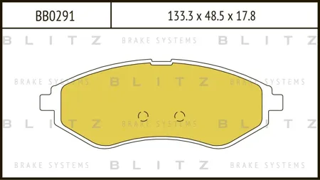 BLITZ BB0291 Колодки торм.передние Chevrolet Cobalt 1.4 12> c ABS