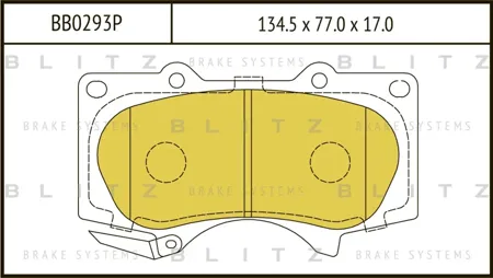 BLITZ BB0293P колодки дисковые передние Toyota Land Cruiser J12 4.0i/3.0D 03>