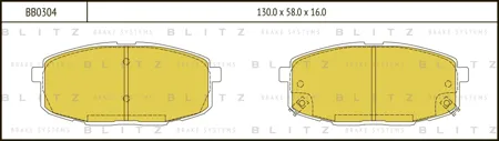 BLITZ BB0304 Колодки торм.передние Kia Ceed 1.4i-2.0CRDi 06>