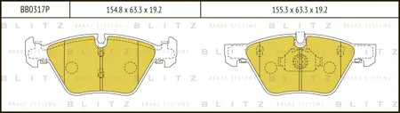 BLITZ BB0317P Колодки торм.передние BMW E60 2.0i 03>