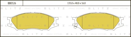 BLITZ BB0326 Колодки торм.передние Nissan AD Wingroad Y11 99> Sunny B15 98>