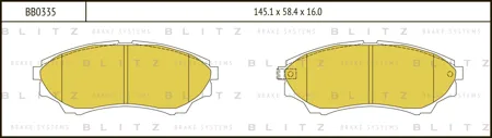 BLITZ BB0335 Колодки торм.передние Ford Ranger 2.5TDi, Mazda Serie B 2.5DTD 02>