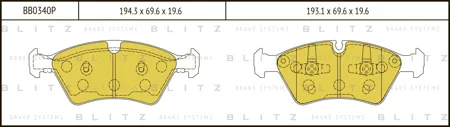 BLITZ BB0340P Колодки торм.передние Mercedes W164W251 3.5-3.0DCi 05>