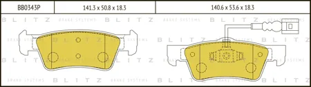 BLITZ BB0343P Колодки торм.задние