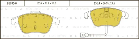 BLITZ BB0354P Колодки торм.передние VW Tiguan 07=>