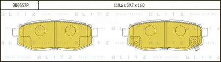 BLITZ BB0357P Колодки торм.задние Subaru Legacy 2.5 GT 09> Tribeca 3.0 05>
