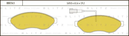 BLITZ BB0363 Колодки торм.передние Citroen Jumper , Peugeot Boxer 2.2-3.0D 06>