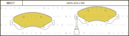 BLITZ BB0377 Колодки торм.передние Ford Transit 06-