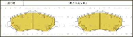 BLITZ BB0381 Колодки торм. Chrysler Dodge Jeep Grand Voyager JOURNEY Cherokee 07- перед.