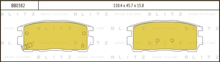 BLITZ BB0382 Колодки торм.задние Opel Antara 06=> Chevrolet Captiva 06=>