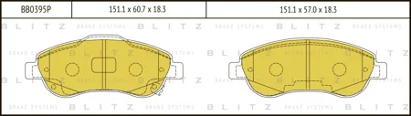BLITZ BB0395P Колодки торм.передние Honda CR-V 2.02.2D2.4 06>