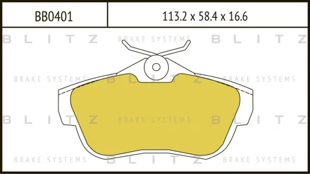 BLITZ BB0401 Колодки торм. PSA Jumper Expert 07- задн.