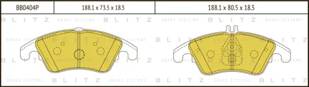 BLITZ BB0404P Колодки торм.передние Mercedes W204 3.23.5 07>