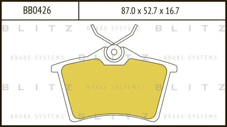 BLITZ BB0426 Колодки торм. Citroen Berlingo 08- задн.