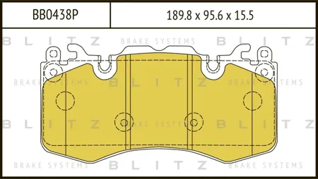 BLITZ BB0438P Колодки тормозные дисковые передние